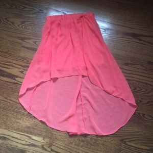 Never worn High low coral skirt